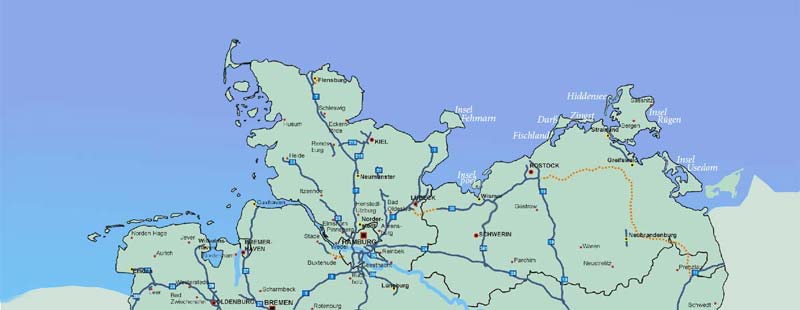 Karte Deutschland - Landkarte